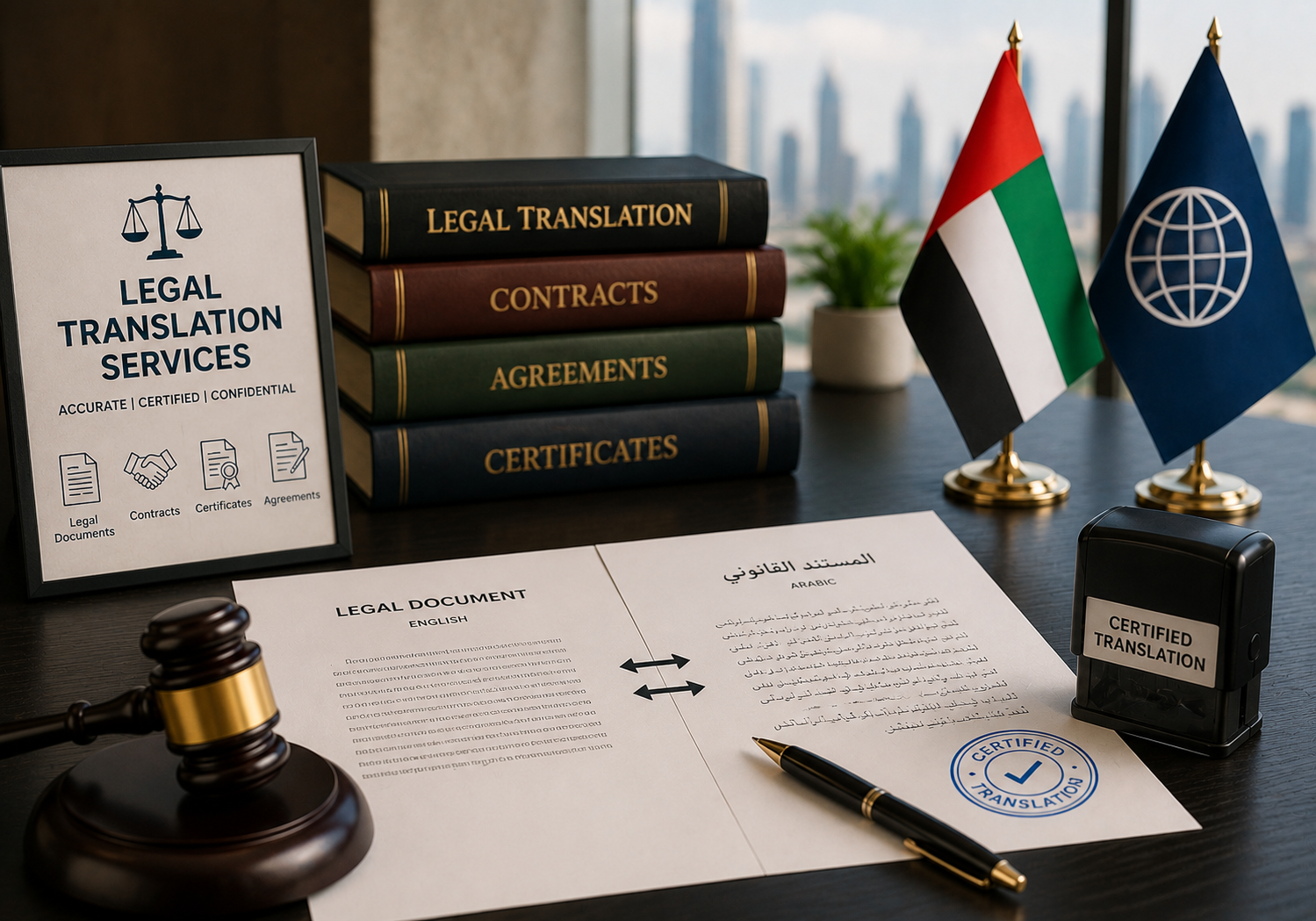 Replaceable reference visual for Legal Translation Services Dubai